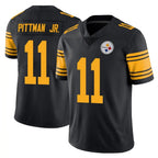 Johmsee P.Steelers #11 Michael Pittman Jr. Player Black Limited Color Rush Home Game Stitched Jerseys