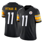 Johmsee P.Steelers #11 Michael Pittman Jr. Player Black Limited Vapor F.U.S.E. Home Game Stitched Jerseys