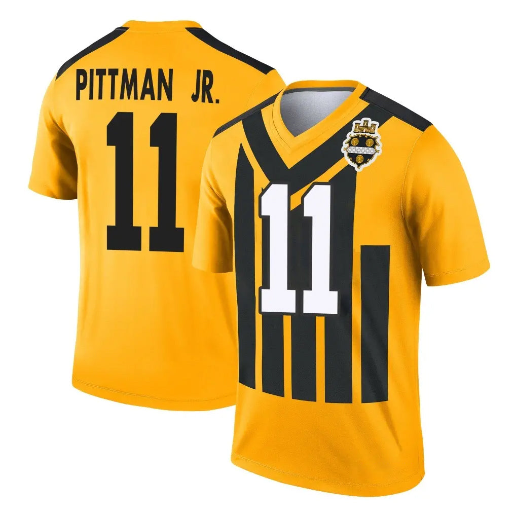 Johmsee P.Steelers #11 Michael Pittman Jr. Player Gold Legend Limited 1933 Throwback Performance Home Game Stitched Jerseys