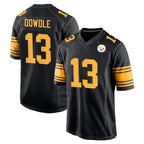 Johmsee P.Steelers #13 Rico Dowdle Player Black Color Rush Home Game Stitched Jerseys