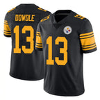Johmsee P.Steelers #13 Rico Dowdle Player Black Limited Color Rush Home Game Stitched Jerseys