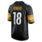 P.Steelers #18 Will Howard Black Team Game Stitched American Football Jerseys