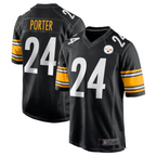 Johmsee P.Steelers #24 Joey Porter Jr. Black 2023 Draft Pick Game American Stitched Jersey
