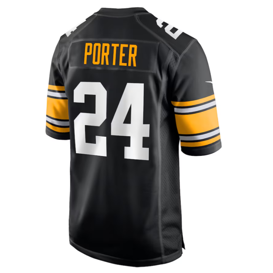 Johmsee P.Steelers #24 Joey Porter Jr. Black Alternate Game American Stitched Jersey