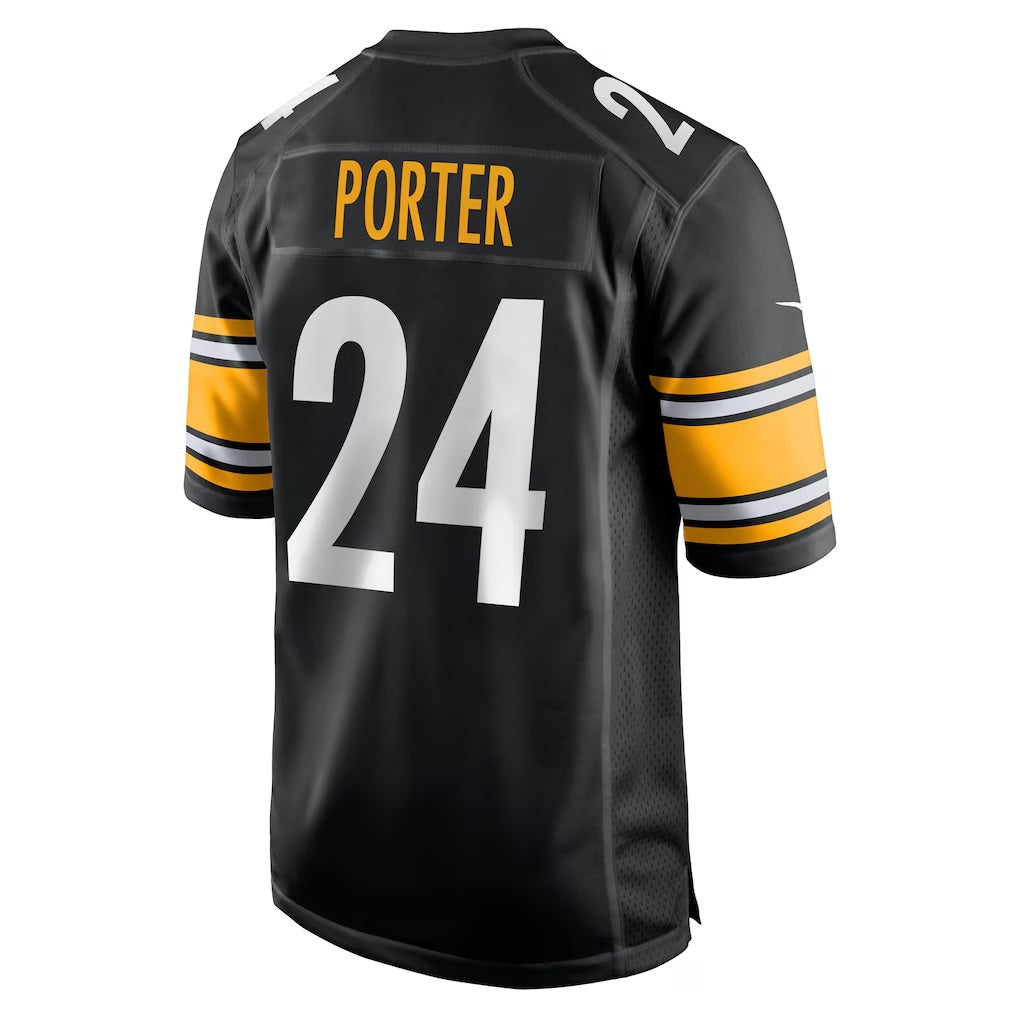 Johmsee P.Steelers #24 Joey Porter Jr. Black Game Stitched Jerseys