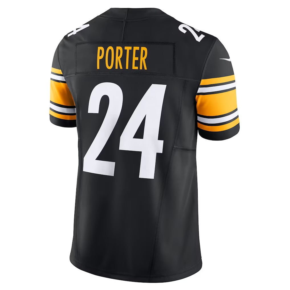 Johmsee P.Steelers #24 Joey Porter Jr. Black Vapor F.U.S.E. Limited Jerseys