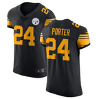 Johmsee P.Steelers #24 Joey Porter Jr. Black Vapor Untouchable Elite Color Rush American Stitched Jerseys