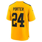 Johmsee P.Steelers #24 Joey Porter Jr. Gold Alternate 1933 Throwback Game Stitched Jerseys