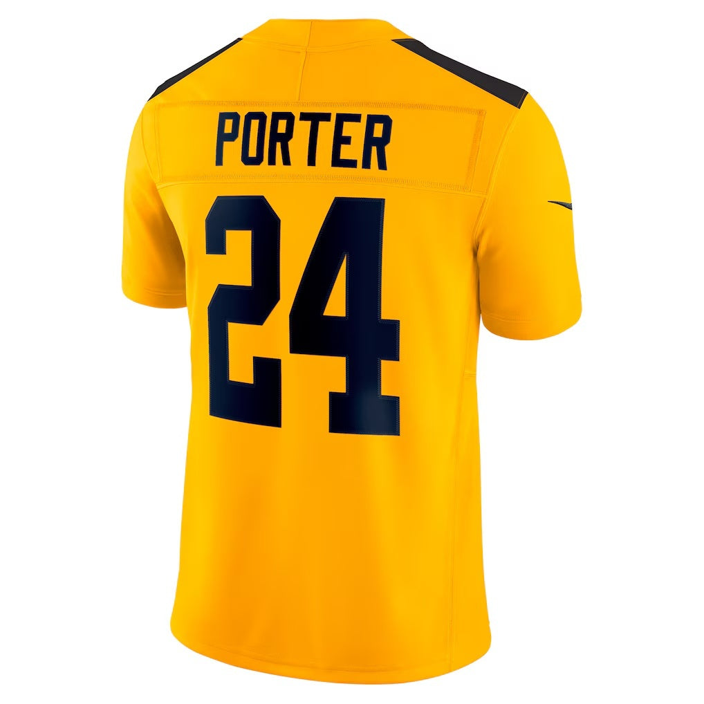 Johmsee P.Steelers #24 Joey Porter Jr. Gold Alternate 1933 Throwback Vapor F.U.S.E. Limited Stitched Jerseys