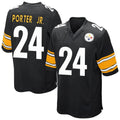 Johmsee P.Steelers #24 Joey Porter Jr. Player Black Game Home Stitched Jerseys