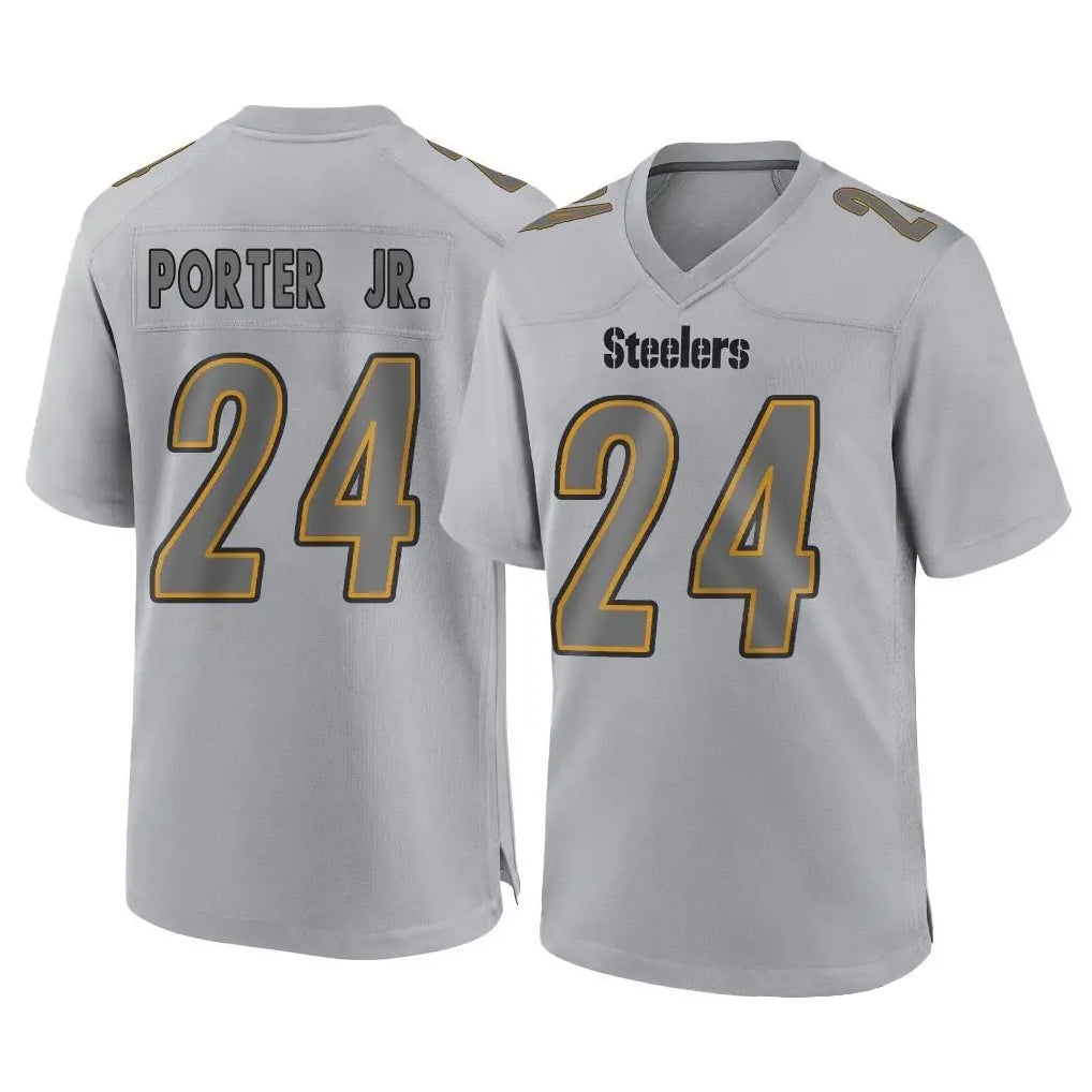 Johmsee P.Steelers #24 Joey Porter Jr. Player Gray Atmosphere Fashion Home Game Stitched Jerseys