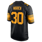 Johmsee P.Steelers #30 Jaylen Warren Black Alternate Game American Stitched Jerseys