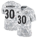 Johmsee P.Steelers #30 Jaylen Warren Player Arctic Camo Salute to Service Limited Stitched Jerseys