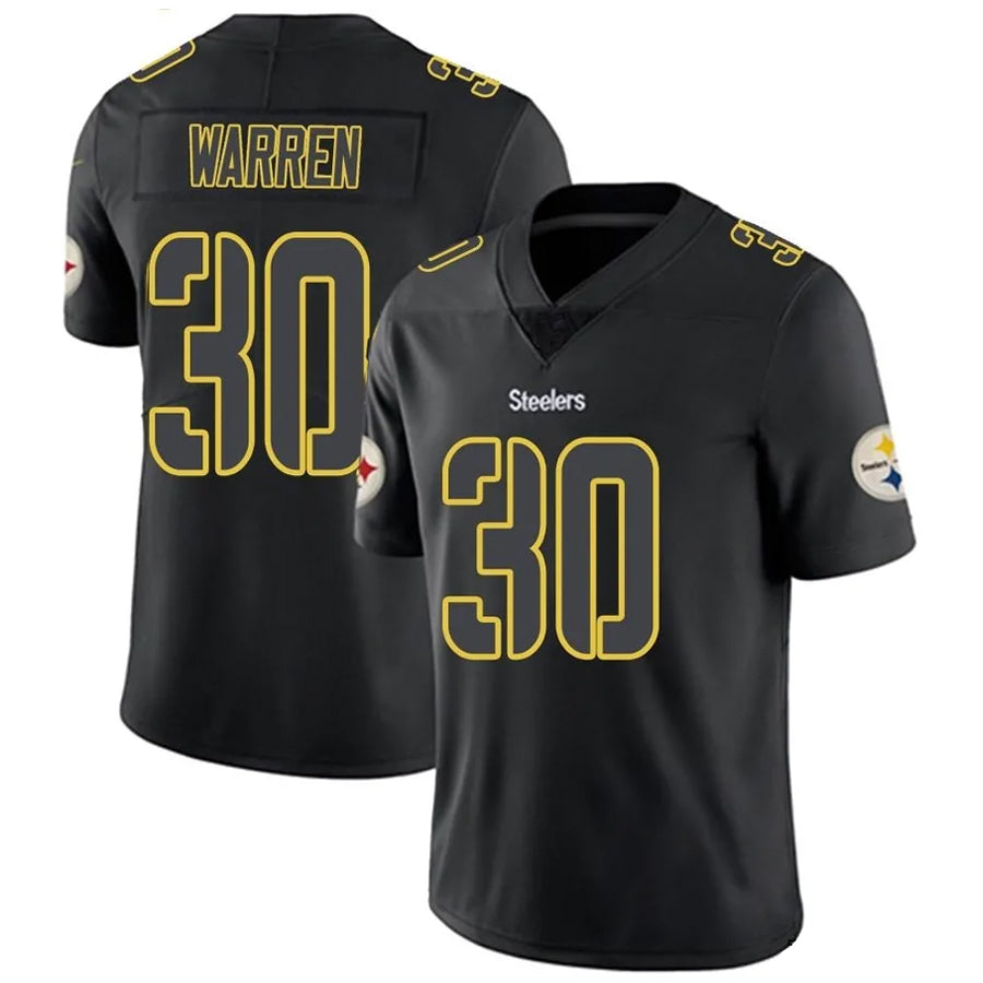 Johmsee P.Steelers #30 Jaylen Warren Player Black Impact Limited Stitched Jerseys