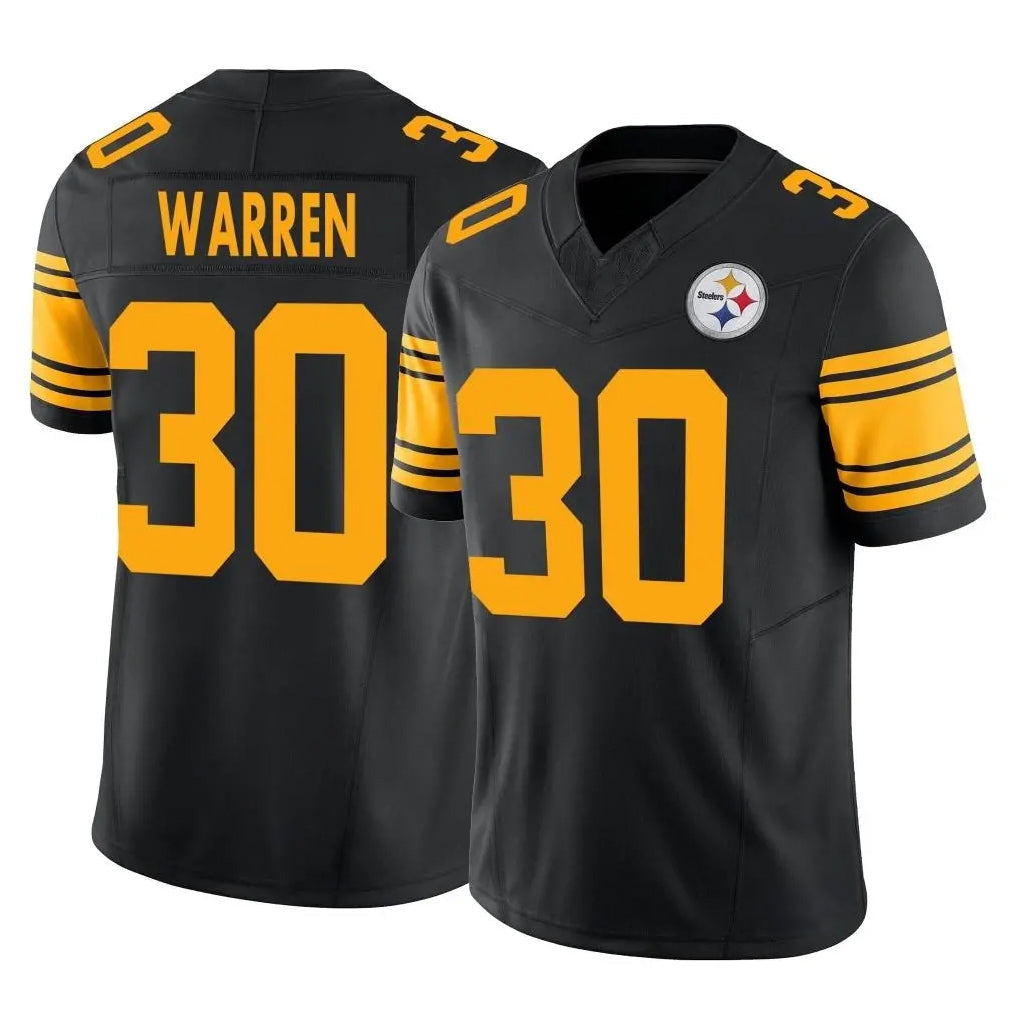 Johmsee P.Steelers #30 Jaylen Warren Player Black Limited 2nd Alternate Vapor F.U.S.E. Home Game Stitched Jerseys