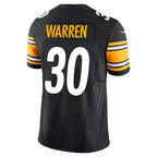 Johmsee P.Steelers #30 Jaylen Warren Vapor F.U.S.E Limited Home Stitched Jerseys