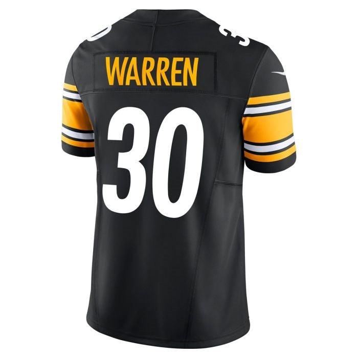 Johmsee P.Steelers #30 Jaylen Warren Vapor F.U.S.E Limited Home Stitched Jerseys