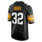 Johmsee P.Steelers #32 Franco Harris Player Black Home Game Stitched Jerseys