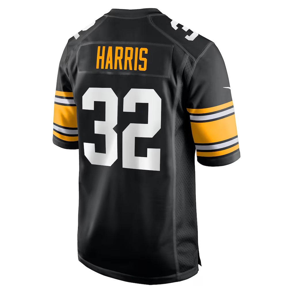 Johmsee P.Steelers #32 Franco Harris Player Black Home Game Stitched Jerseys