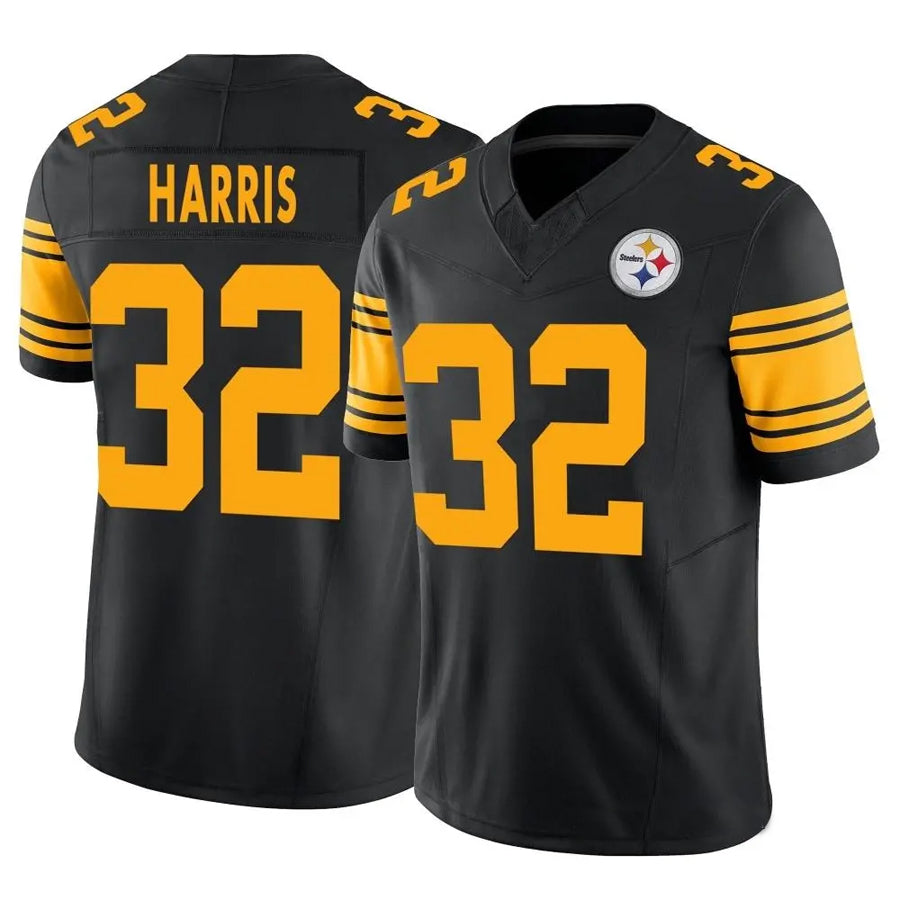 Johmsee P.Steelers #32 Franco Harris Player Black Vapor F.U.S.E. Limited Stitched Jerseys