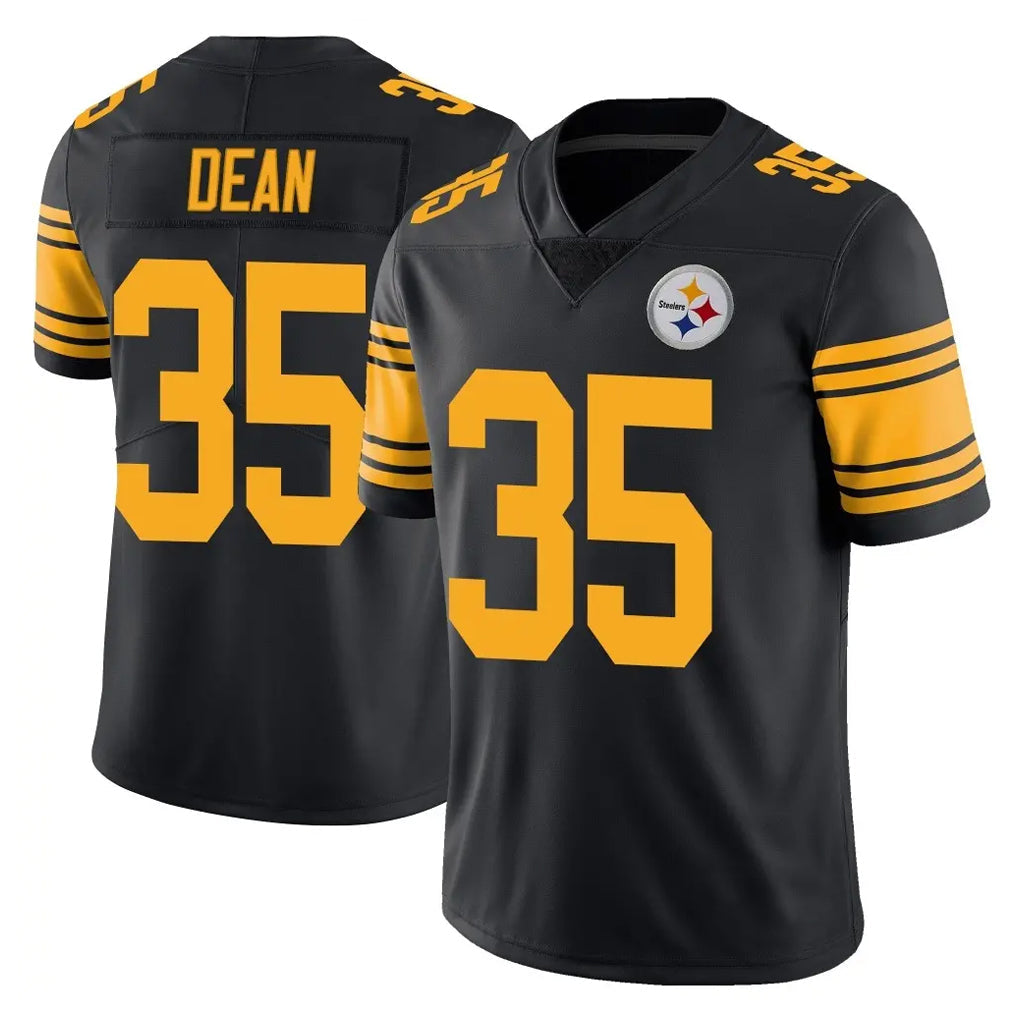 Johmsee P.Steelers #35 Jamel Dean Player Black Limited Color Rush Home Game Stitched Jerseys