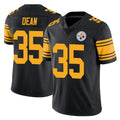 Johmsee P.Steelers #35 Jamel Dean Player Black Limited Color Rush Home Game Stitched Jerseys
