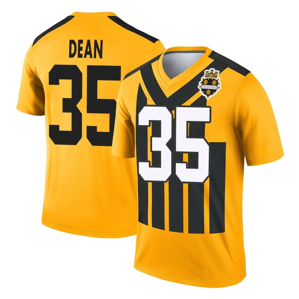 Johmsee P.Steelers #35 Jamel Dean Player Gold Legend Limited 1933 Throwback Performance Home Game Stitched Jerseys