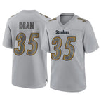 Johmsee P.Steelers #35 Jamel Dean Player Gray Atmosphere Fashion Home Game Stitched Jerseys
