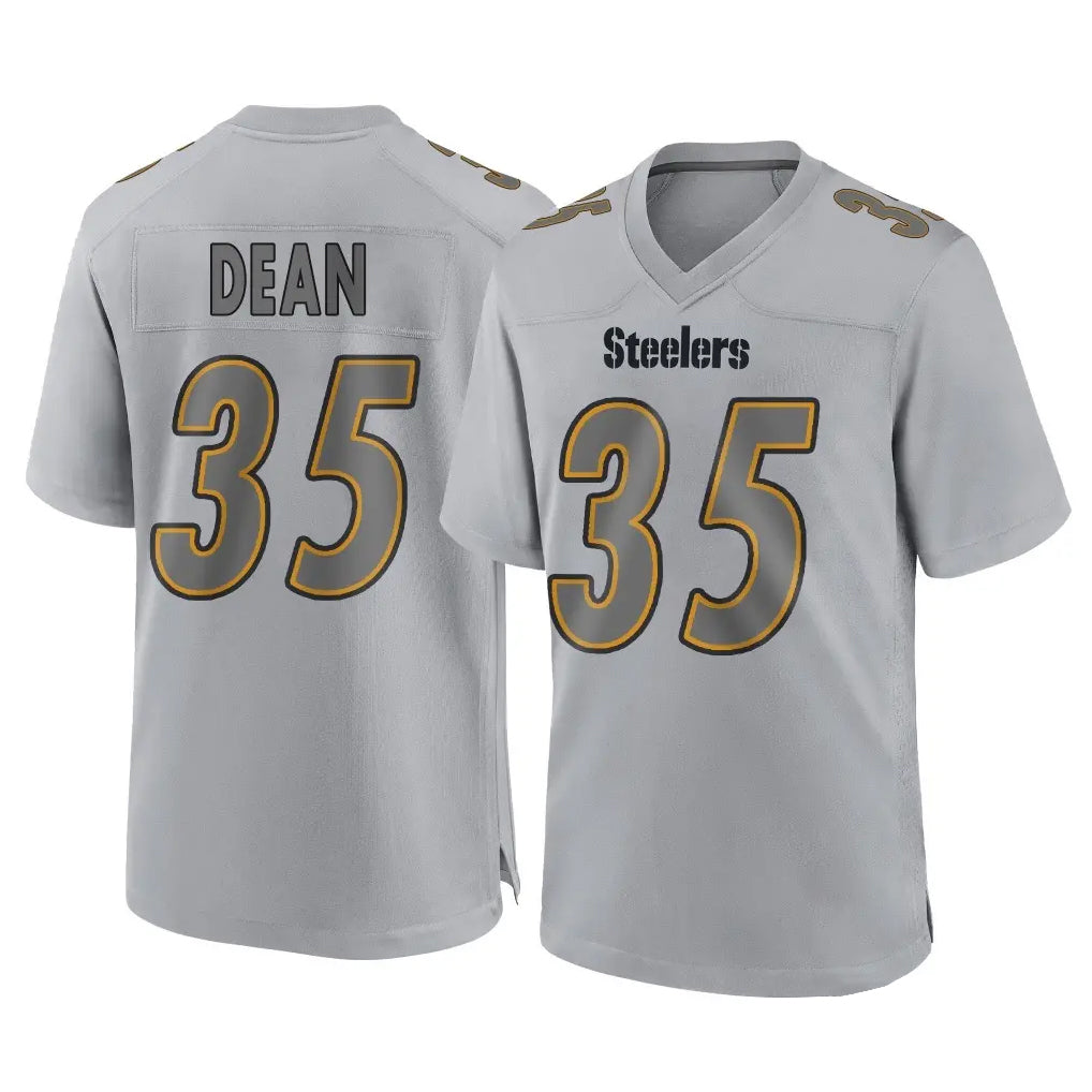 Johmsee P.Steelers #35 Jamel Dean Player Gray Atmosphere Fashion Home Game Stitched Jerseys