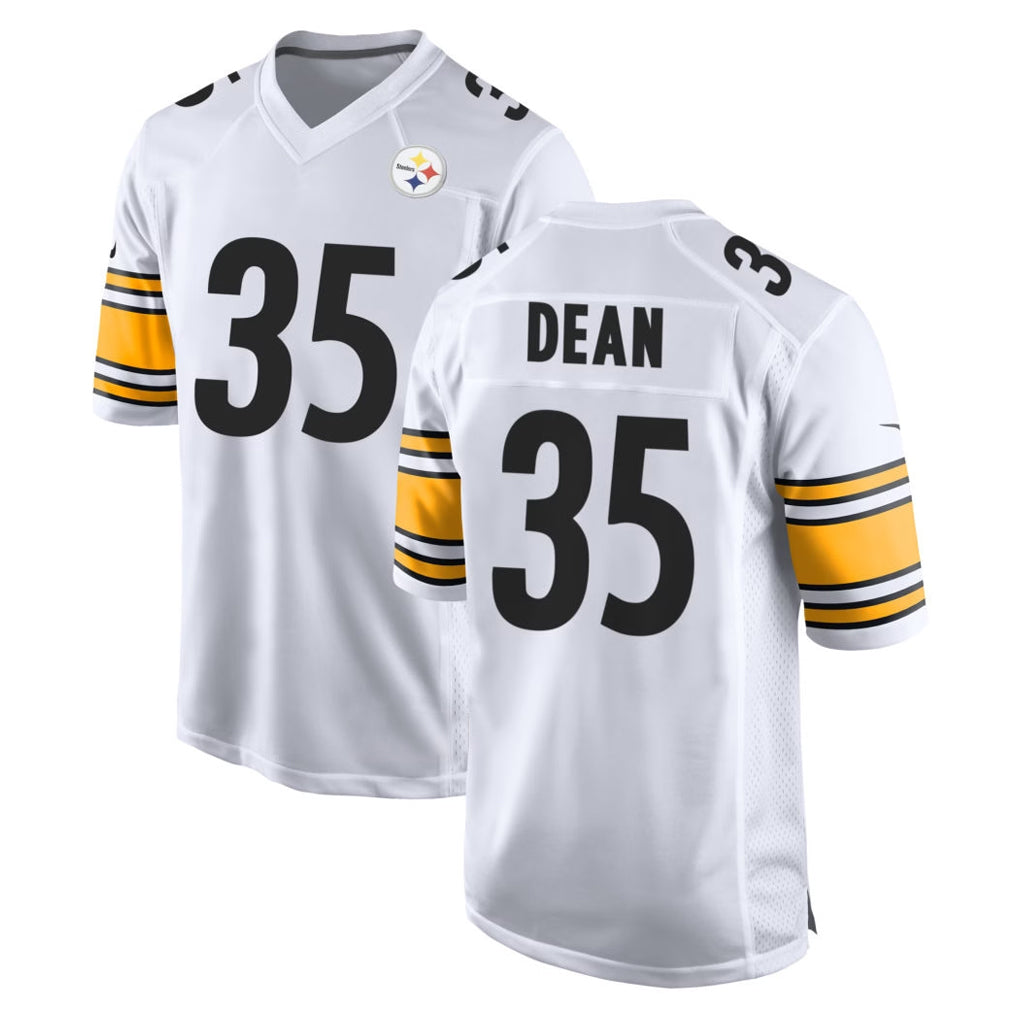 Johmsee P.Steelers #35 Jamel Dean Player White Home Game Stitched Jerseys