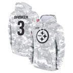 Johmsee P.Steelers #3 Jaquan Brisker Player Arctic Camo Limited Salute to Service Pullover Hoodies Game Stitched Jerseys