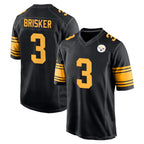 Johmsee P.Steelers #3 Jaquan Brisker Player Black Color Rush Home Game Stitched Jerseys