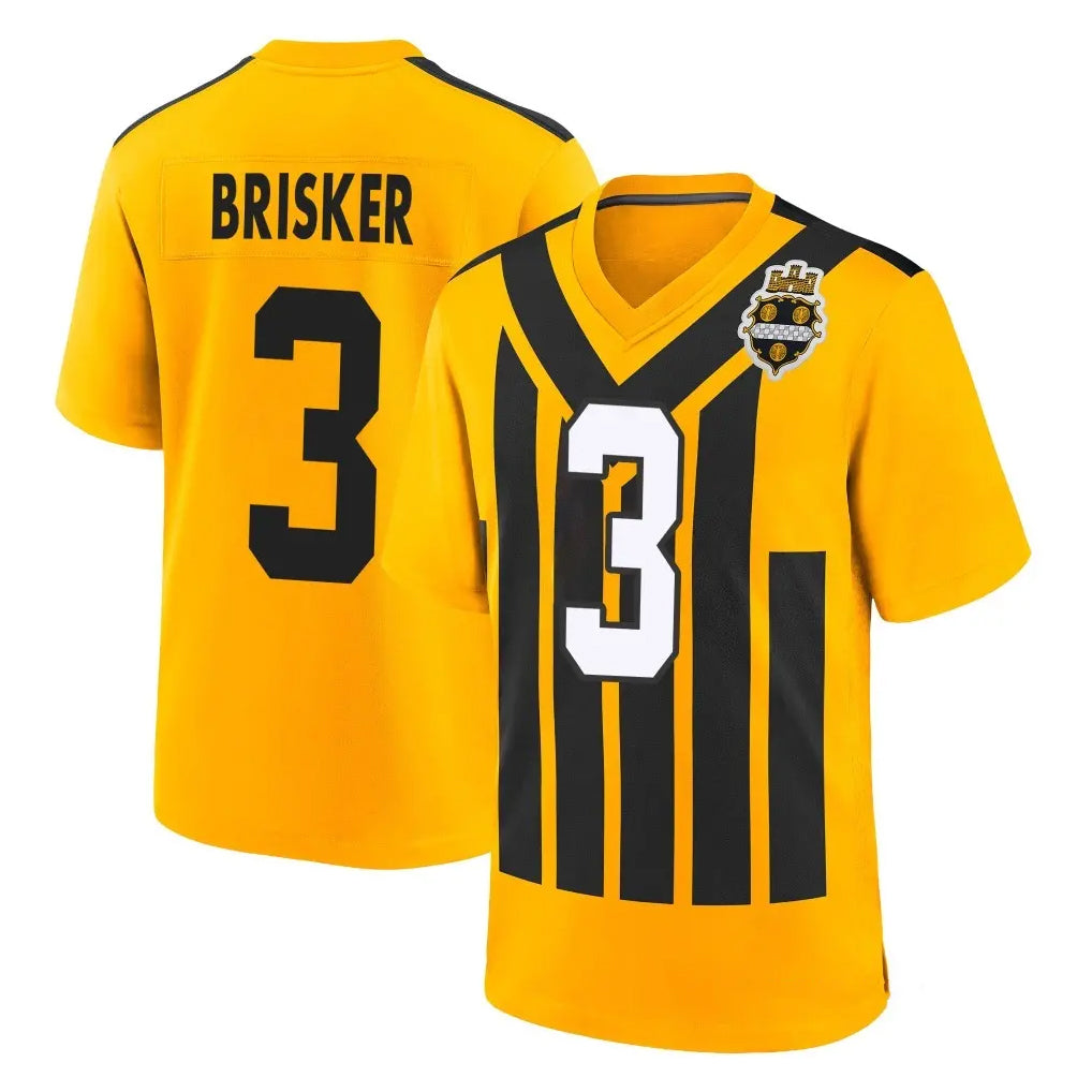 Johmsee P.Steelers #3 Jaquan Brisker Player Gold Limited 1933 Throwback Home Game Stitched Jerseys