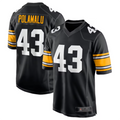 Johmsee P.Steelers #43 Troy Polamalu Black Retired Player Jersey American Stitched Jersey