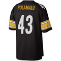 Johmsee P.Steelers #43 Troy Polamalu Mitchell & Ness Black Legacy Replica Stitched Jerseys