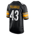 Johmsee P.Steelers #43 Troy Polamalu Player Black Home Game Stitched Jerseys