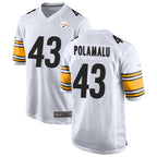 Johmsee P.Steelers #43 Troy Polamalu Player White Home Game Stitched Jerseys