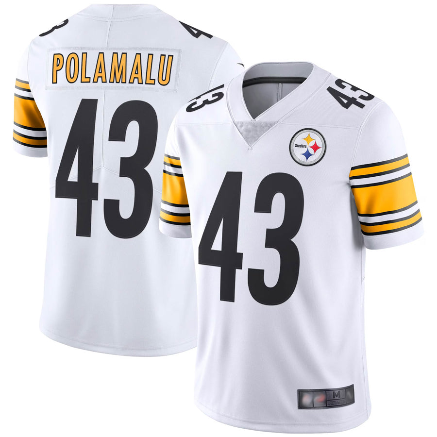 Johmsee P.Steelers #43 Troy Polamalu Player White Vapor Limited Stitched Jerseys