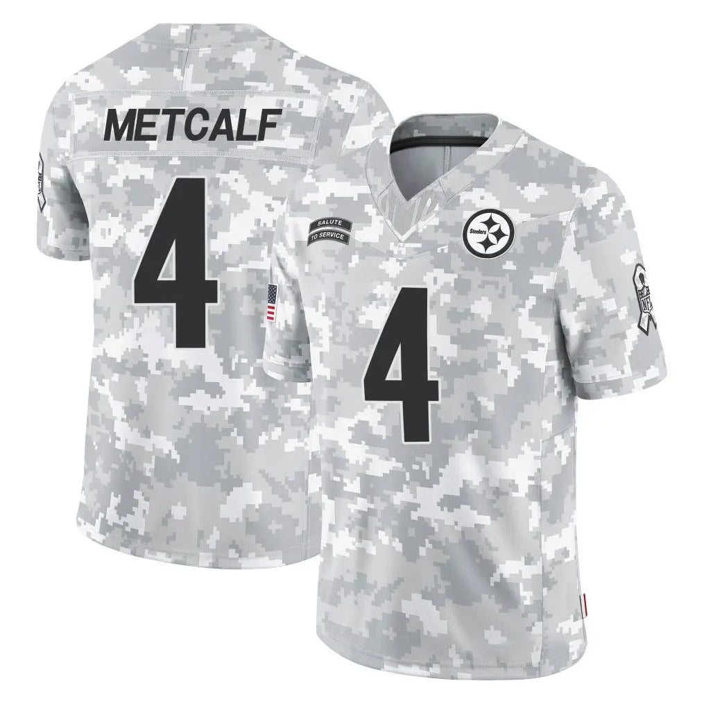 Johmsee P.Steelers #4 DK Metcalf Player Arctic Camo Limited Salute To Service Home Game Stitched Jerseys
