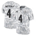 Johmsee P.Steelers #4 DK Metcalf Player Arctic Camo Limited Salute To Service Home Game Stitched Jerseys