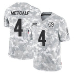 Johmsee P.Steelers #4 DK Metcalf Player Arctic Camo Limited Salute To Service Home Game Stitched Jerseys