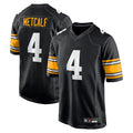 Johmsee P.Steelers #4 DK Metcalf Player Black Home Game Stitched Jerseys