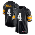 Johmsee P.Steelers #4 DK Metcalf Player Black Home Game Stitched Jerseys