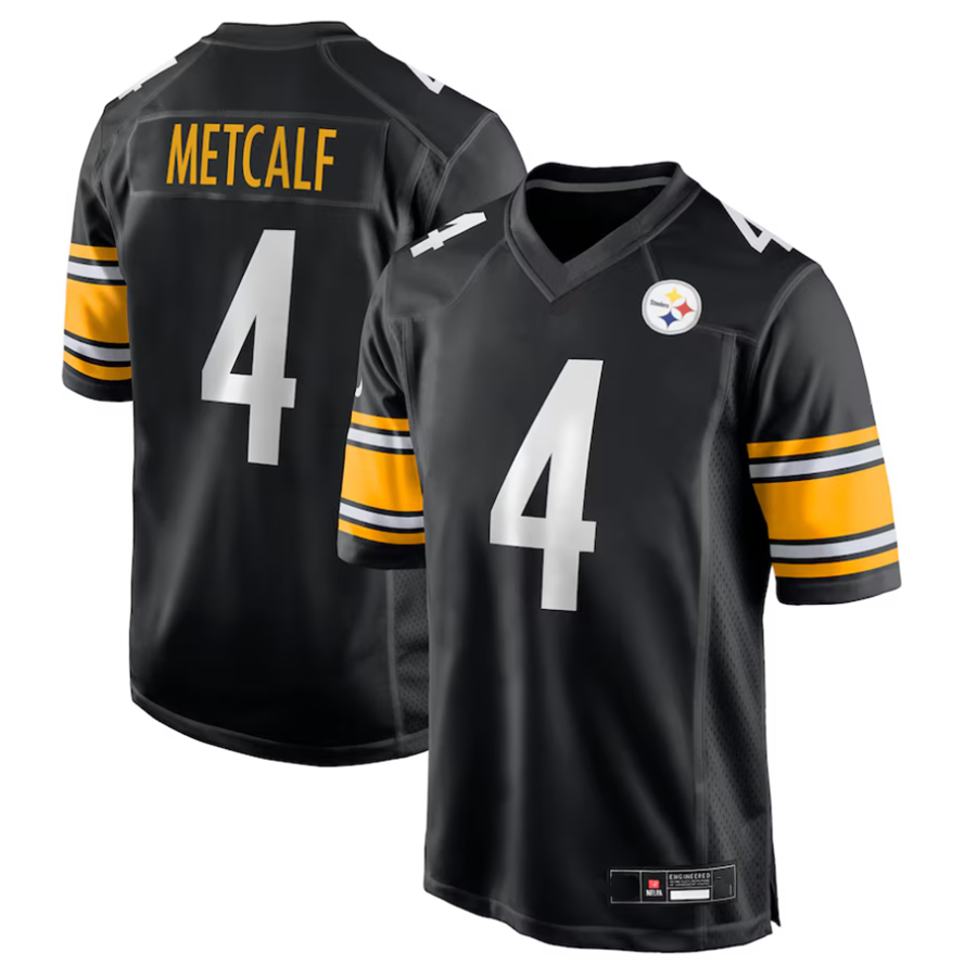 Johmsee P.Steelers #4 DK Metcalf Player Black Game Stitched Jersey