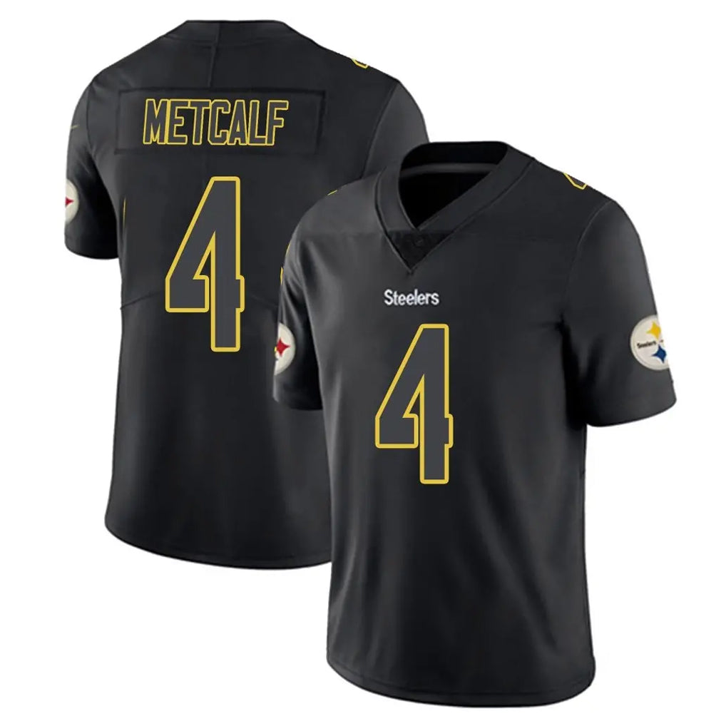 Johmsee P.Steelers #4 DK Metcalf Player Black Impact Limited Home Game Stitched Jerseys