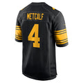 Johmsee P.Steelers #4 DK Metcalf Player Black Replica Game Stitched Jerseys