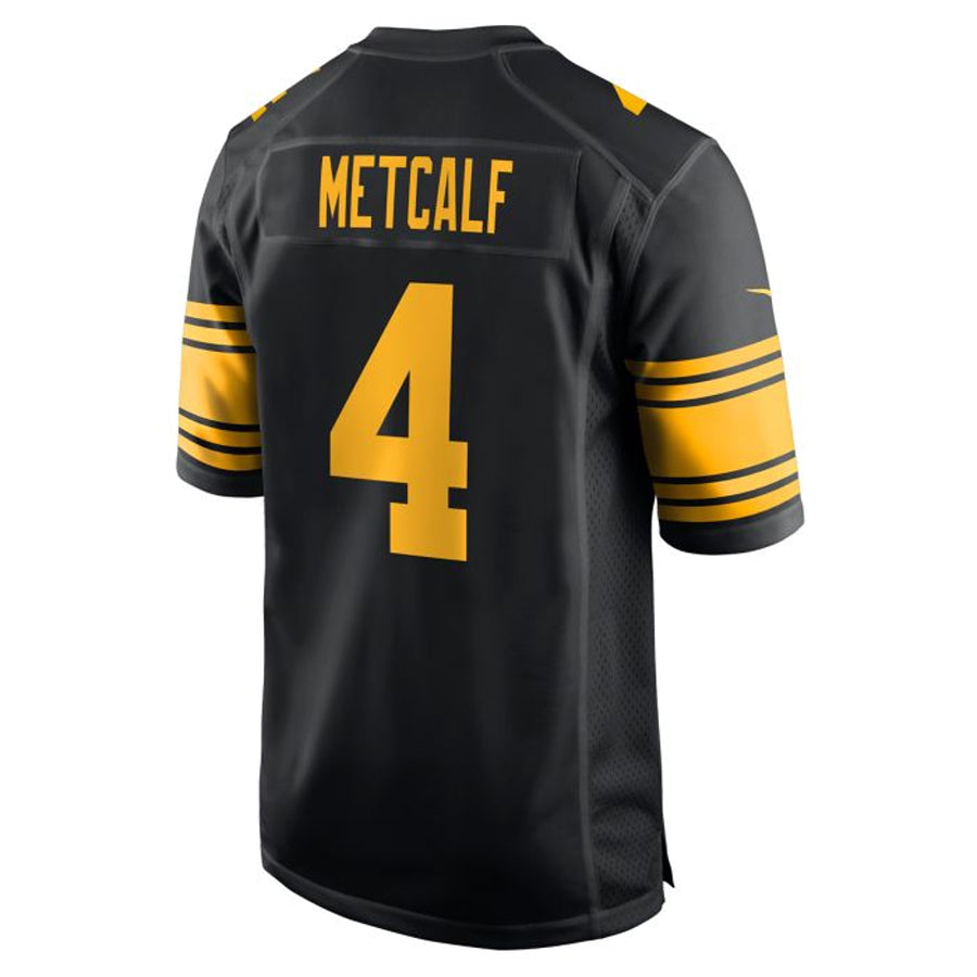 Johmsee P.Steelers #4 DK Metcalf Player Black Replica Game Stitched Jerseys
