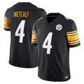 Johmsee P.Steelers #4 DK Metcalf Player Black Team Vapor F.U.S.E. Limited Stitched Jerseys