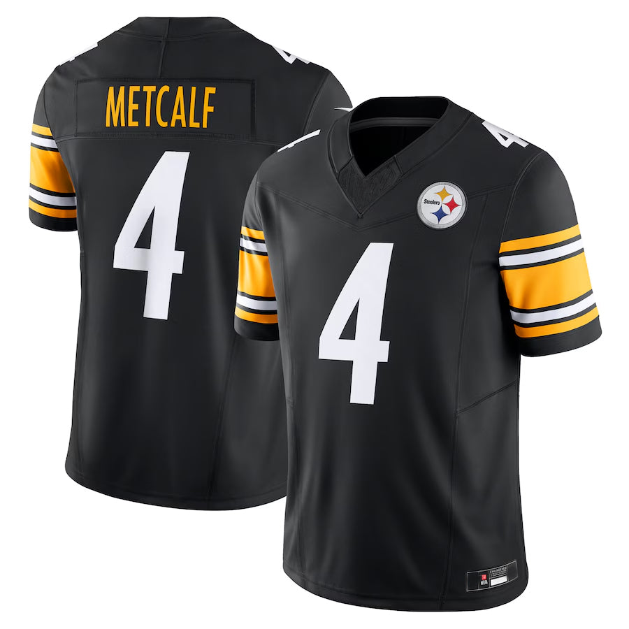 Johmsee P.Steelers #4 DK Metcalf Player Black Team Vapor F.U.S.E. Limited Stitched Jerseys