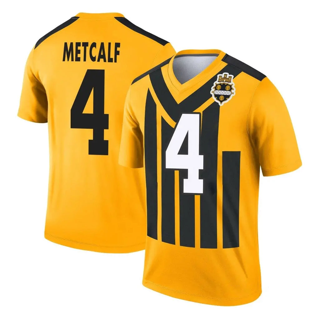 Johmsee P.Steelers #4 DK Metcalf Player Gold Legend Limited 1933 Throwback Performance Home Game Stitched Jerseys